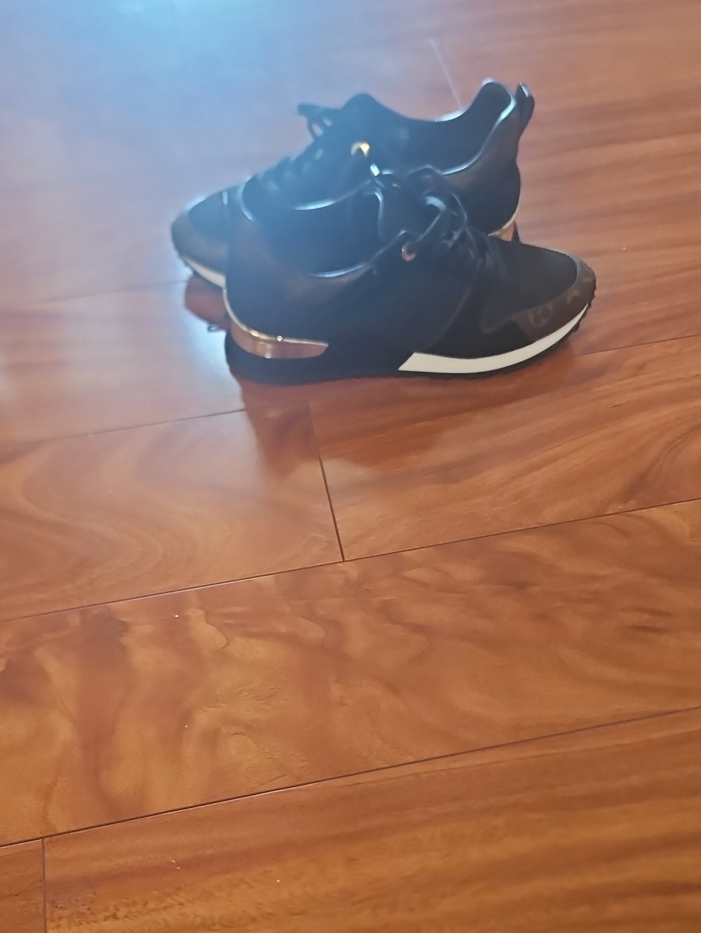 Louis Vuitton Black and Gold Women's Athletic Sneakers